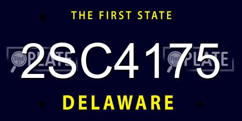 2SC4175 Delaware License Plate