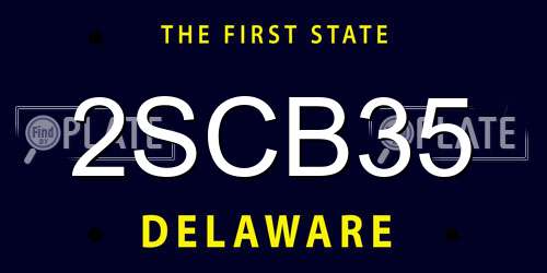 2SCB35 Delaware License Plate