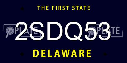 2SDQ53 Delaware License Plate
