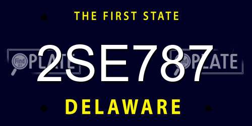 2SE787 Delaware License Plate