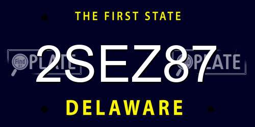 2SEZ87 Delaware License Plate