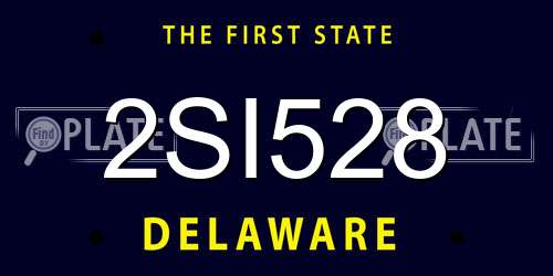 2SI528 Delaware License Plate