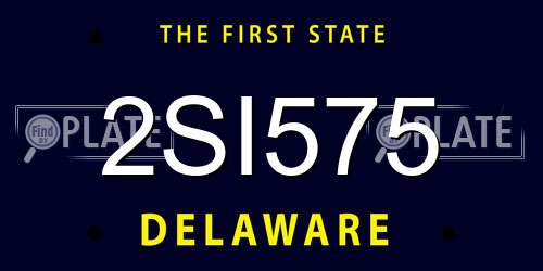 2SI575 Delaware License Plate