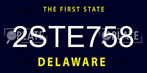 2STE758 Delaware License Plate