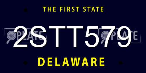 2STT579 Delaware License Plate