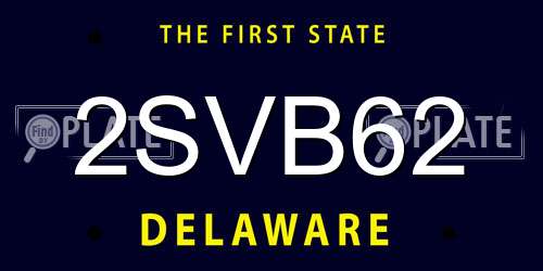 2SVB62 Delaware License Plate