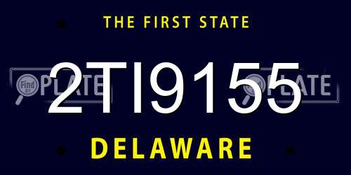 2TI9155 Delaware License Plate