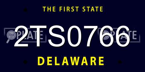 2TS0766 Delaware License Plate