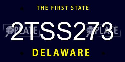 2TSS273 Delaware License Plate