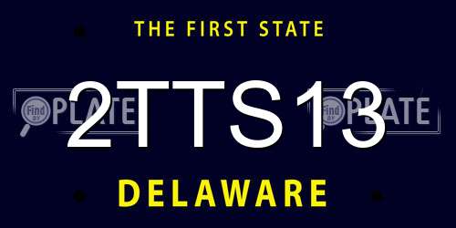 2TTS13 Delaware License Plate