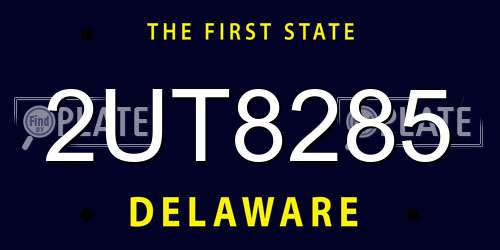2UT8285 Delaware License Plate