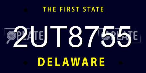 2UT8755 Delaware License Plate