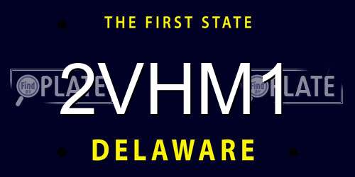 2VHM1 Delaware License Plate