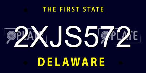 2XJS572 Delaware License Plate