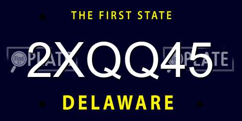 2XQQ45 Delaware License Plate