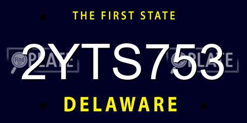 2YTS753 Delaware License Plate