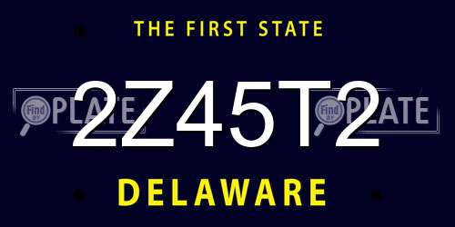 2Z45T2 Delaware License Plate