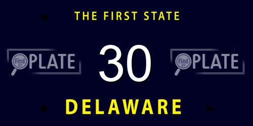 30 Delaware License Plate