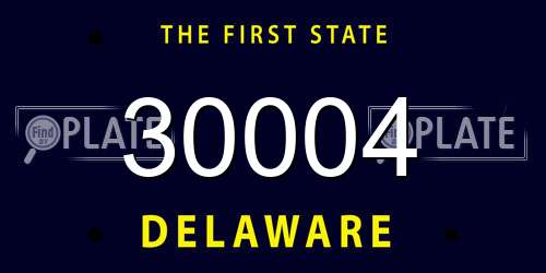 30004 Delaware License Plate