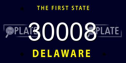 30008 Delaware License Plate