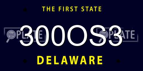 300OS3 Delaware License Plate