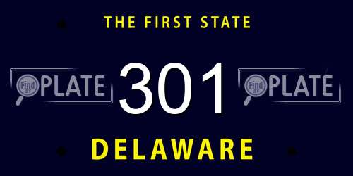 301 Delaware License Plate