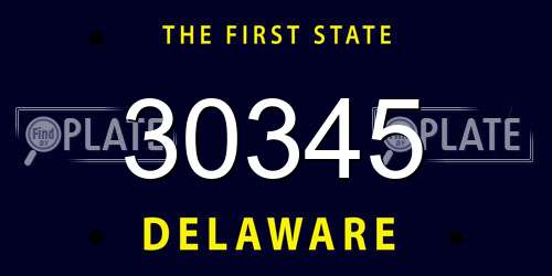 30345 Delaware License Plate