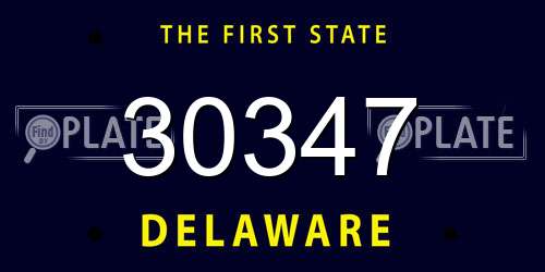 30347 Delaware License Plate