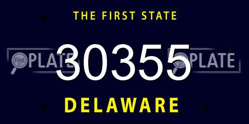 30355 Delaware License Plate