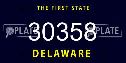 30358 Delaware License Plate