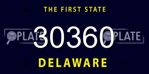 30360 Delaware License Plate