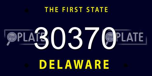 30370 Delaware License Plate