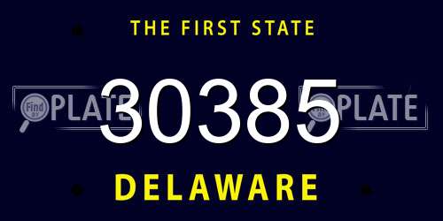 30385 Delaware License Plate