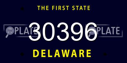 30396 Delaware License Plate