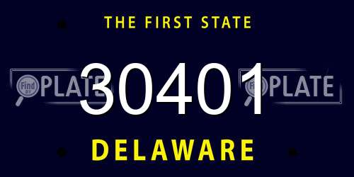30401 Delaware License Plate