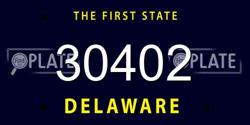 30402 Delaware License Plate