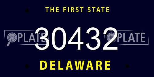 30432 Delaware License Plate