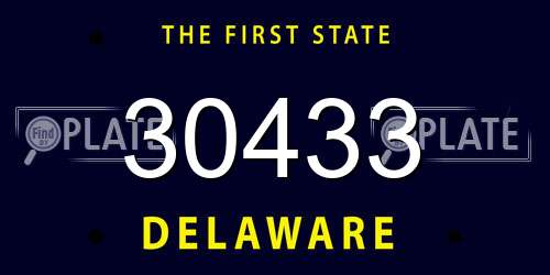 30433 Delaware License Plate