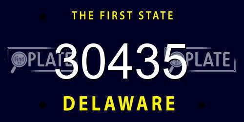 30435 Delaware License Plate