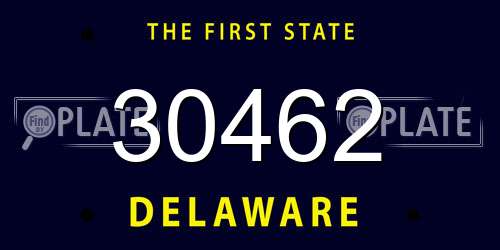 30462 Delaware License Plate