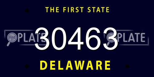 30463 Delaware License Plate