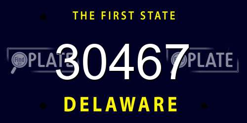 30467 Delaware License Plate