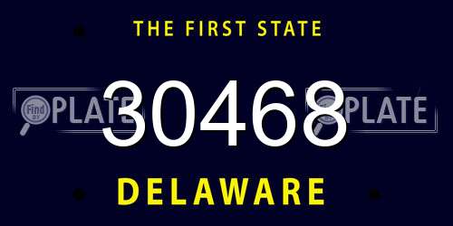 30468 Delaware License Plate