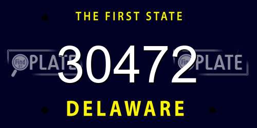 30472 Delaware License Plate