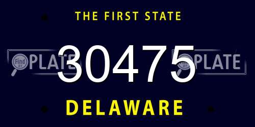 30475 Delaware License Plate