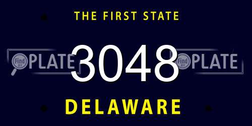 3048 Delaware License Plate