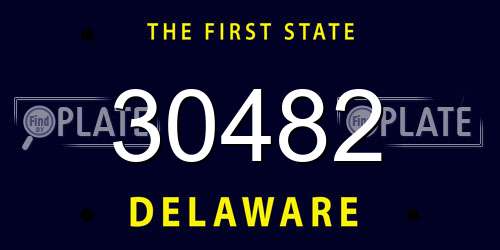 30482 Delaware License Plate