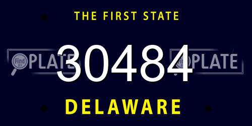 30484 Delaware License Plate