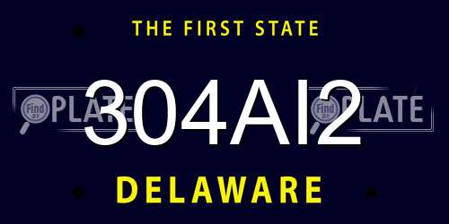 304AI2 Delaware License Plate
