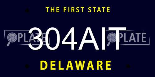 304AIT Delaware License Plate